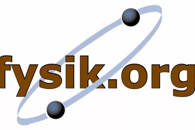 Nationellt resurscentrum för fysik logga. fysik.org med två elektroner runtomkring. 